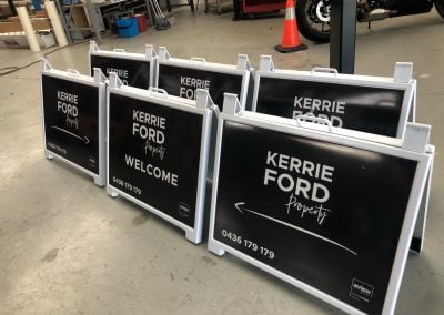 Plastic Real Estate Open A frames for Kerrie Ford Property
